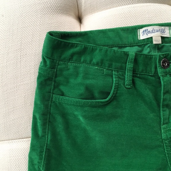 MADEWELL Green Skinny Corduroy Pants Size 26 - Picture 4 of 8